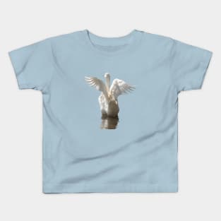 Like A Duck To Water Bird Launch Cut Out Kids T-Shirt